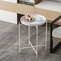 Hanah Home Shb-007-B Mesa de Centro de Metal Blanca